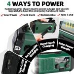 QAUYYW Hand Crank Emergency Radio,37000mWhSolar Powered Hand Crank Portable NOAA AM FM Weather Radio with 3Mode Flashlight and Reading Light,Cell Phone Charger,Home and Emergency Distress Signal