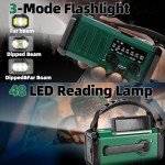 QAUYYW Hand Crank Emergency Radio,37000mWhSolar Powered Hand Crank Portable NOAA AM FM Weather Radio with 3Mode Flashlight and Reading Light,Cell Phone Charger,Home and Emergency Distress Signal