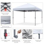 ABCCANOPY Durable Easy Pop up Canopy Tent 10x10, White