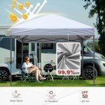 ABCCANOPY Durable Easy Pop up Canopy Tent 10x10, White