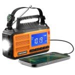 FosPower Emergency Weather Radio (Model D8) NOAA/AM/FM with 37000mWh Portable Power Bank, USB/Solar/Hand Crank Charging, SOS Alarm & Flashlight for Indoor/Outdoor Emergency