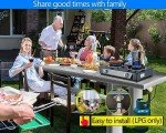 Horynar Propane Stove 2 Burner Gas Stove Auto Ignition 26000 BTU Tempered Glass Propane Burner LPG with CSA Hose for Outdoor Cooking, Emergency