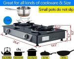 Horynar Propane Stove 2 Burner Gas Stove Auto Ignition 26000 BTU Tempered Glass Propane Burner LPG with CSA Hose for Outdoor Cooking, Emergency