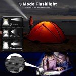 44400mWh/12000mAh Emergency Weather Radio, Hand Crank Radio Solar Radio Portable AM/FM/NOAA Radio with 2 Solar Panels 3 Charging Methods SOS Alarm 3 Mode Flashlight Phone Charger Compass Reading Lamp