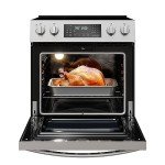 Kenmore Front Control Electric Range Oven with 5 Cooktop Elements with 7 Cooking Power Options, True Convection, Steam and Self Clean, Freestanding Oven, 4.8 cu. ft. Capacity Stainless Steel