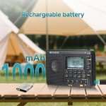 Retekess V115 Shortwave Radio, Digital Radio AM FM, Shortwave Receiver with 1000mAh Rechargeable Battery, Presets, TF/AUX Playback and Recording, Bass Speaker, for Camping
