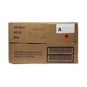 Military MREs: 12ct Case, Menus 1-12