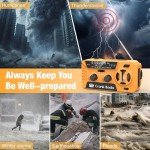 Hand Crank Emergency Weather Radio - NOAA Weather Radio with 7400mWh Power Bank, Battery Operated/USB/Solar/Hand Crank Charging, 3 LED Flashlight & SOS Alarm, for Hurricane Tornado Survival Gear