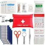 First Aid Kit - 97 Piece - Small Travel First Aid Kit, Ideal for Cars, Schools, Sports, Homes, Travel, Camping, Hiking