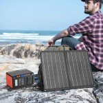 Takki 120W Peak Solar Generator Portable Power Station with 21W Panels, 88Wh Solar Charger Power Bank AC DC USB Ports for Camping Tent Laptop Outdoor Emergency