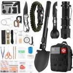 Gifts for Father's Day Men - 118-in-1 Survival Kits - Military-Grade Survival Gear for Outdoor Adventures, Disaster Preparedness, Car/Home/Office Emergency Kit with First Aid Supplies