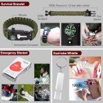 Gifts for Father's Day Men - 118-in-1 Survival Kits - Military-Grade Survival Gear for Outdoor Adventures, Disaster Preparedness, Car/Home/Office Emergency Kit with First Aid Supplies