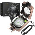 Anbte Waterproof Hiking Compass with Carry Bag