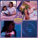 Glimmer the Glowing Unicorn Book & Flashlight Torch Projector Set, Unicorn Books for Girls Ages 3, 4, 5, 6, 7, 8, 9, 10, Book and Flashlight Set, Flashlight Books for Kids