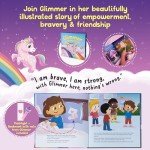 Glimmer the Glowing Unicorn Book & Flashlight Torch Projector Set, Unicorn Books for Girls Ages 3, 4, 5, 6, 7, 8, 9, 10, Book and Flashlight Set, Flashlight Books for Kids