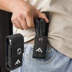 FLISSA 16-in-1 Stainless Steel Multi Tool, Gift for Dad, EDC Multitool with Pocket Knife, Pliers, Belt Clip and Oxford Sheath, Self-locking Utility Multi-Tool for Camping Survival Outdoor