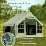 KNUO Inflatable Glamping Tent for 2-6 People