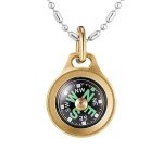 MecArmy CMP/CMP2 Mini Compass- Meaningful Graduation Birthday Gifts for Men Women, EDC Titanium/Brass/Copper Pocket Compass for Hiking SurvivaI, IPX5 Waterproof, Glow in The Dark, Necklace Pendant