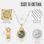 MecArmy CMP/CMP2 Mini Compass- Meaningful Graduation Birthday Gifts for Men Women, EDC Titanium/Brass/Copper Pocket Compass for Hiking SurvivaI, IPX5 Waterproof, Glow in The Dark, Necklace Pendant