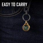 MecArmy CMP/CMP2 Mini Compass- Meaningful Graduation Birthday Gifts for Men Women, EDC Titanium/Brass/Copper Pocket Compass for Hiking SurvivaI, IPX5 Waterproof, Glow in The Dark, Necklace Pendant