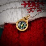 MecArmy CMP/CMP2 Mini Compass- Meaningful Graduation Birthday Gifts for Men Women, EDC Titanium/Brass/Copper Pocket Compass for Hiking SurvivaI, IPX5 Waterproof, Glow in The Dark, Necklace Pendant