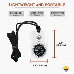 Sun Company MiniComp II - Mini Orienteering Compass with Rotating Bezel | Easy-to-Read Zipper Pull Compass for Jacket, Parka, or Pack