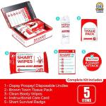 Funny Shart Survival Kit by Witty Yeti. Ultimate Poop Prank Gag Gift Set Contains Wet Wipes, Disposable Underwear, Tissues and Hilarious Badge. Novelty Fart Potty Pack Great for Friends or Family