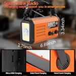 20000mAh Emergency Radio, Hand Crank NOAA Weather Radio with AM FM, Flashlight, Solar Powered, Fast USB-A/Type-C Charging, Reading Lamp, Headphone Jack, Compass, SOS Alarm Home & Outdoor