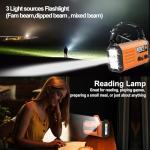 20000mAh Emergency Radio, Hand Crank NOAA Weather Radio with AM FM, Flashlight, Solar Powered, Fast USB-A/Type-C Charging, Reading Lamp, Headphone Jack, Compass, SOS Alarm Home & Outdoor