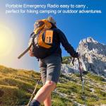 20000mAh Emergency Radio, Hand Crank NOAA Weather Radio with AM FM, Flashlight, Solar Powered, Fast USB-A/Type-C Charging, Reading Lamp, Headphone Jack, Compass, SOS Alarm Home & Outdoor