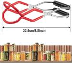 Oriflame Canning Jar Lifter Tongs, Stainless Steel Jar Lifter with Rubber Grips - for Slip Wide-Mouth Clip for Kitchen Restaurant