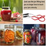 Oriflame Canning Jar Lifter Tongs, Stainless Steel Jar Lifter with Rubber Grips - for Slip Wide-Mouth Clip for Kitchen Restaurant