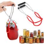 Oriflame Canning Jar Lifter Tongs, Stainless Steel Jar Lifter with Rubber Grips - for Slip Wide-Mouth Clip for Kitchen Restaurant