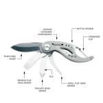Gerber Gear Curve EDC Multitool 6-in-1 Pocket Knife Keychain with Pocket Screwdriver, Gifts for Men, Gray