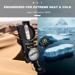 DonDofla Compass Hiking Survival Gear, Backpacking Field Scout Compas for Girl Boy, Durable Map Reading Geology Activities Hunting Camping Navigation