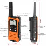 Walkie Talkies Long Range for Adults, Rechargeable Walkie Talkie Baofeng F22 FRS Radio Walky Talky Family Walkie-Talkie with 1400 mAh Battery USB Charger LED Flashlight VOX for Hiking Camping (2 Pack)