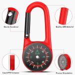 TYTDOUTER Carabiner Clip On Compass Keychain, Mini Pocket Compass for Hiking, Camping, Fishing, Portable Small Compass Survival, Lightweight Keychain Compass for Kids and Outdoor Adventures