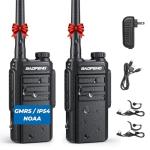 BAOFENG MP31 GMRS Radio Handheld Two Way Radio, Waterproof Rechargeable Walkie Talkies with NOAA Scanning & Receiving, GMRS Repeater Capable, 2-in-1 Type-C Charging Cable, Earpieces, 2 Pack