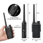 BAOFENG MP31 GMRS Radio Handheld Two Way Radio, Waterproof Rechargeable Walkie Talkies with NOAA Scanning & Receiving, GMRS Repeater Capable, 2-in-1 Type-C Charging Cable, Earpieces, 2 Pack