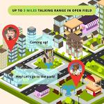 Radioddity FS-T3 Walkie Talkies for Adults Kids Long Range 4 Pack Rechargeable Walky Talky FRS Two Way Radio, 22 Channels USB Charging with Flashlight Earpiece for Camping