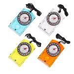 4 Pcs Outdoor Compass with Adjustable Declination,Magnifier,Ruler,Scale. Multifunctional Orienteering Waterproof Compass for Map Reading, Navigation, Hiking (Transparent+Blue+Green+Orange)