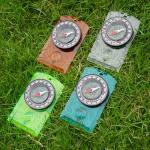 4 Pcs Outdoor Compass with Adjustable Declination,Magnifier,Ruler,Scale. Multifunctional Orienteering Waterproof Compass for Map Reading, Navigation, Hiking (Transparent+Blue+Green+Orange)