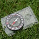 4 Pcs Outdoor Compass with Adjustable Declination,Magnifier,Ruler,Scale. Multifunctional Orienteering Waterproof Compass for Map Reading, Navigation, Hiking (Transparent+Blue+Green+Orange)