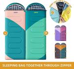KANYAK Camping 32℉ Sleeping Bags for Adults Kids Teens Cold Weather Warm Sleeping Bag Winter for 3-4 Season Camping, Camping Gear Equipment, Traveling, and Outdoors…