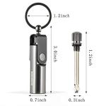 SOMGEM Permanent Match Keychain 2 Pack, Kerosene Refillable, Waterproof Flint Fire Starter for Outdoor Camping Emergency Survival Gear