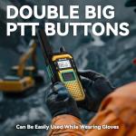 Retevis RB48 Walkie Talkies for Adults, Heavy Duty 2 Way Radios Long Range with Six-Way Charger, IP67 Waterproof, Shock Resistant, Dual PTT, for Jobsite Construction(6 Pack)