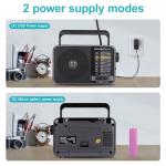 Portable AM/FM Transistor Radio with Loud Speaker, Battery or USB Powered - Compact Emergency Radio for Indoor, Outdoor, Travel & Storms (Model BJL-671)