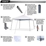 ABCCANOPY Stable Pop up Outdoor Canopy Tent 10 x 10 ft Base / 8 x 8 ft Top, White