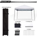 ABCCANOPY Stable Pop up Outdoor Canopy Tent 10 x 10 ft Base / 8 x 8 ft Top, White