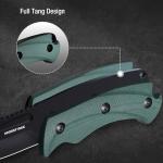 Mossy Oak Survival Hunting Knife with Sheath, 8.5-inch Full-tang Fixed Blade Knife, Outdoor Knives for Survival, Camping, Hiking (G10 Handle-Green)